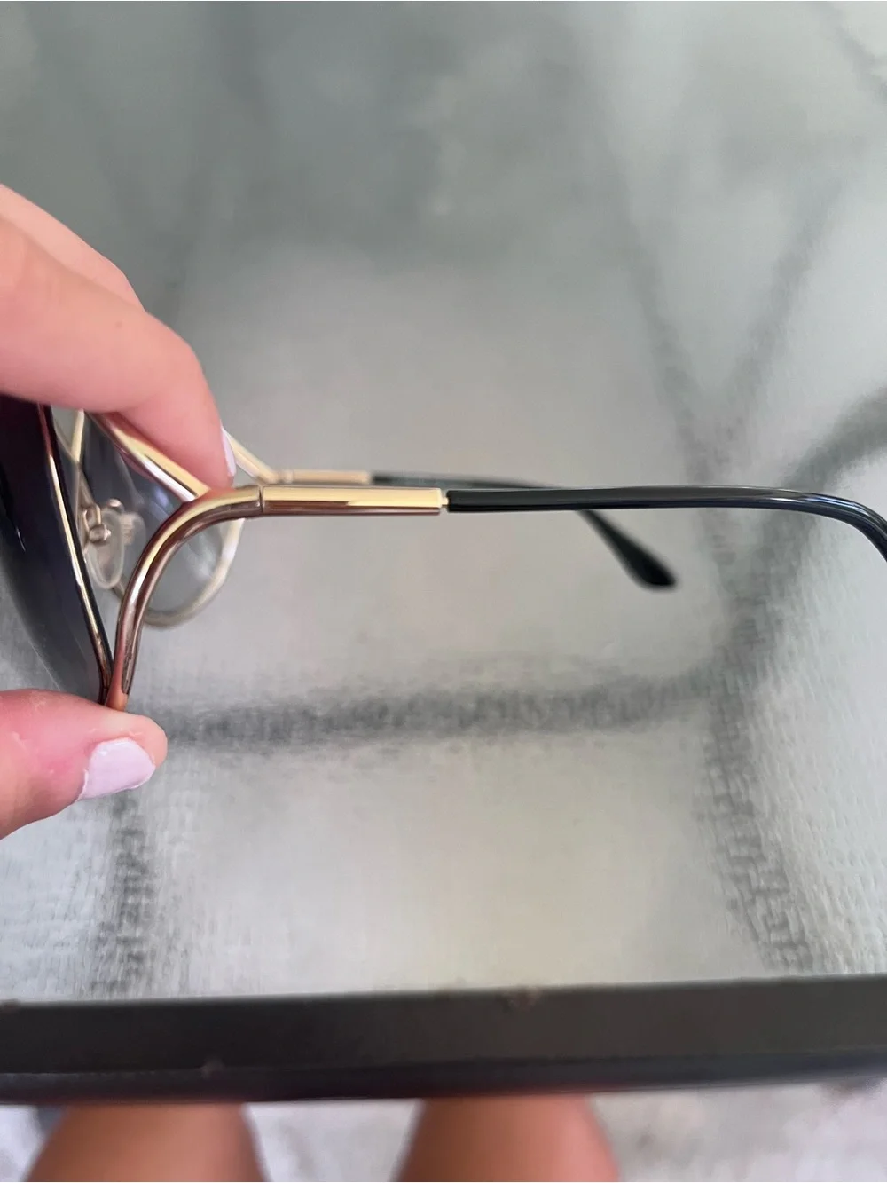 Tom Ford Whitney Gold Oversized Sunglasses As Is